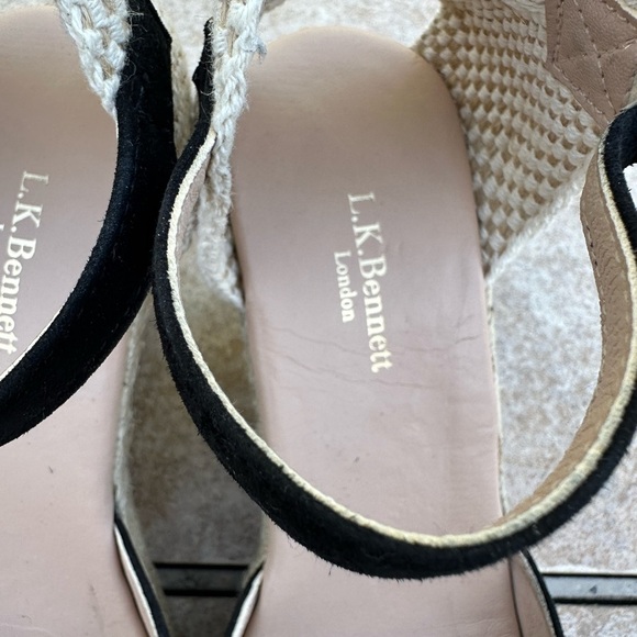 L.K.Bennett Harrison Suede Wedge Heel Sandals - Picture 6 of 16
